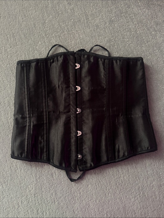 Accessories - Black Satin Underbust Corset